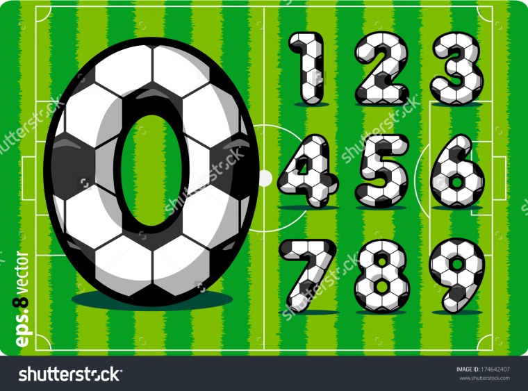 Цифры в футбольном стиле