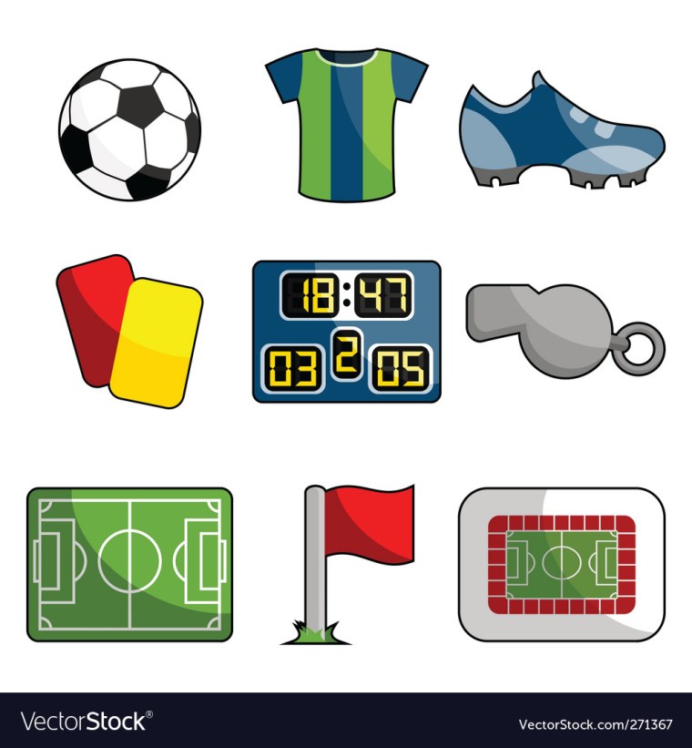 Рисовать футбольные предметы