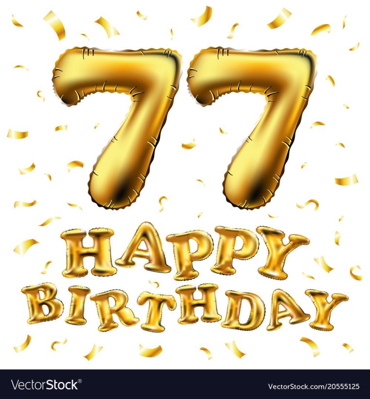 77 Лет открытка
