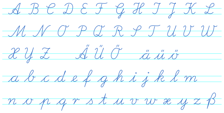 Прописные буквы немецкого алфавита пропись