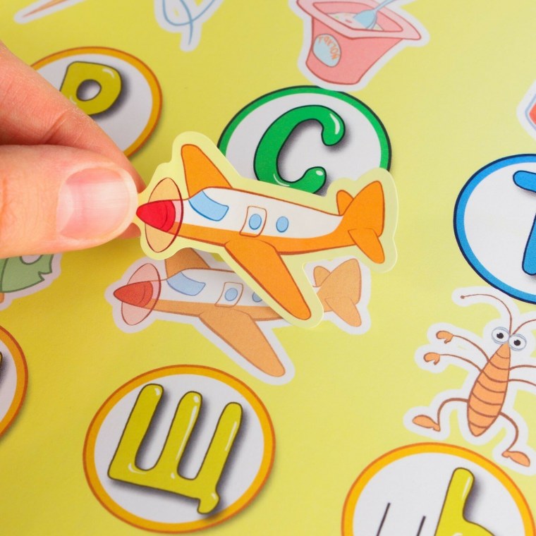 Синий трактор 250 многоразовых наклеек