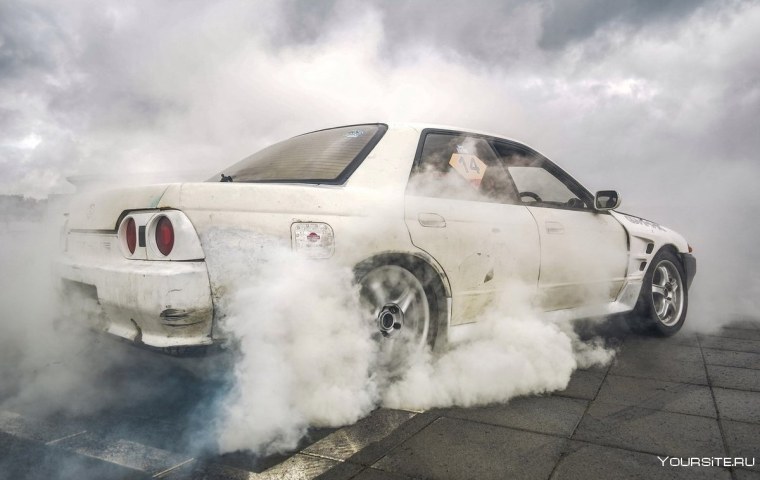 Дым от покрышек