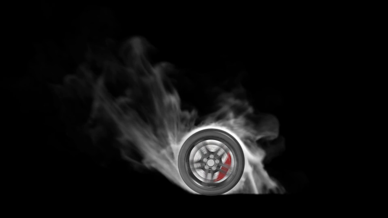 Дым от колес