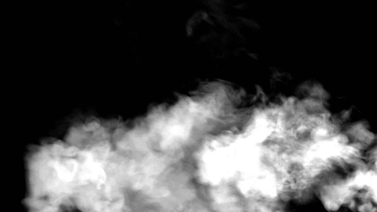 Столб дыма на черном фоне