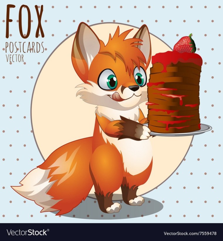 Лиса с едой