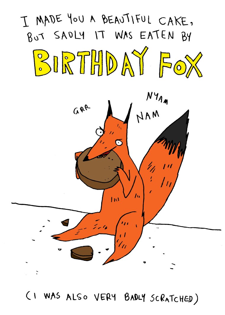С днём рождения мужчине прикольные от лисы