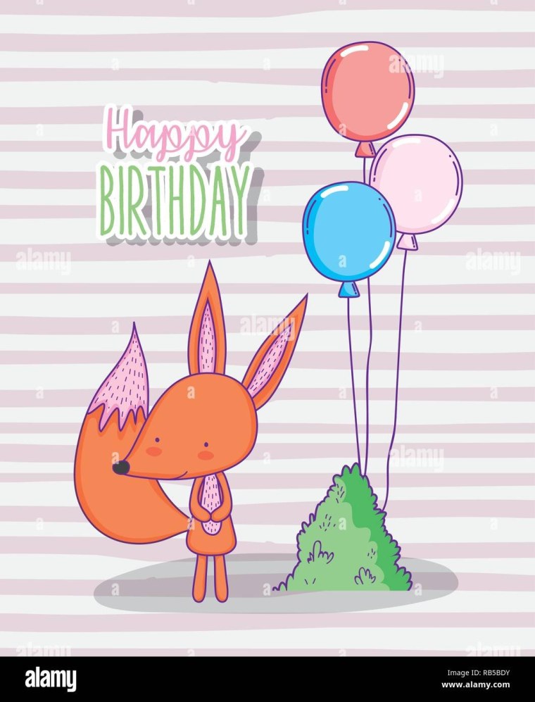 С днём рождения с лисчкой