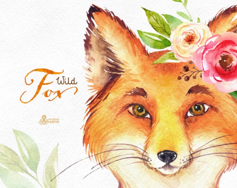 Лисичка с венком