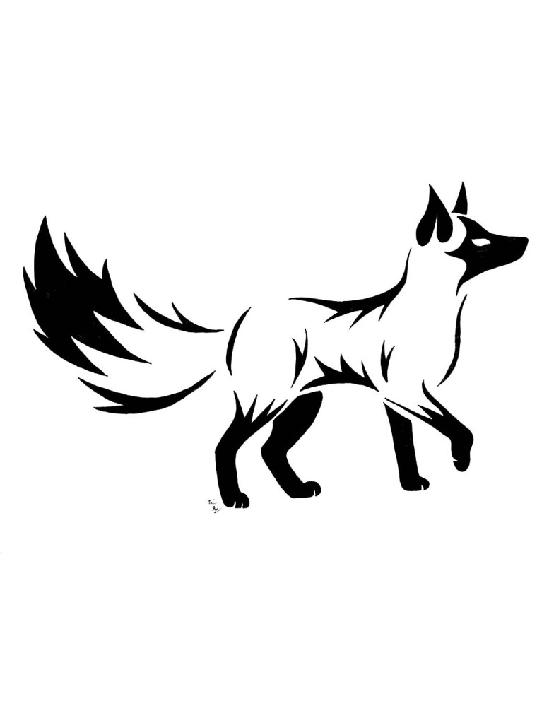 Трафарет лисы