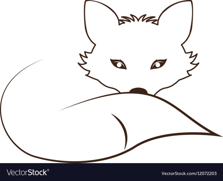 Лисенок контур