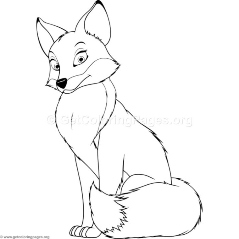 Трафарет лисички для рисования