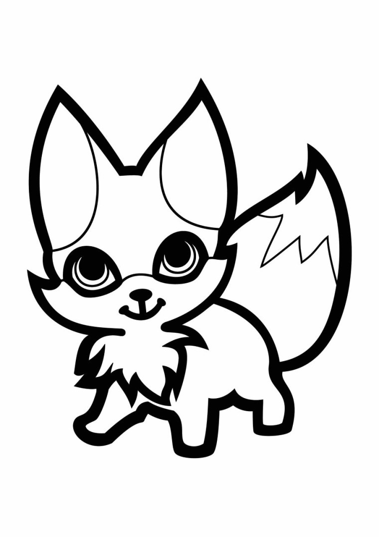 Лисенок трафарет