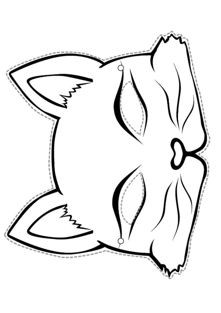 Маска кота для вырезания