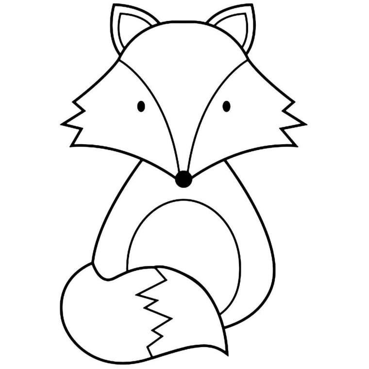 Шаблон лисы для аппликации