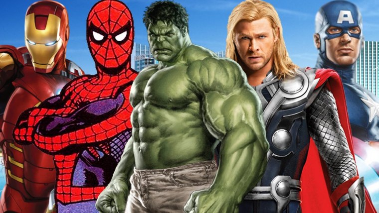 Человек паук Халк Железный человек