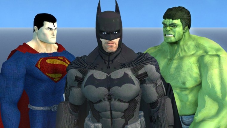 Халк человек паук и Супермен