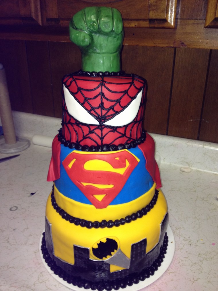 Торт Халк Супермен Бэтмен