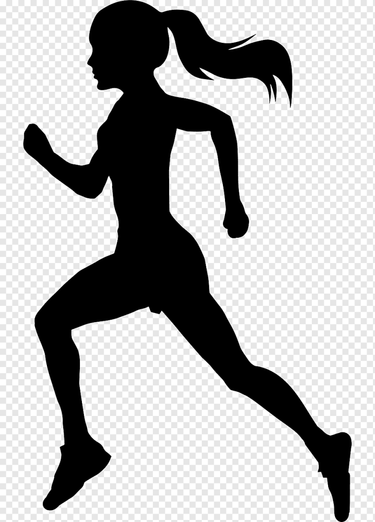 Силуэт бегущей девушки