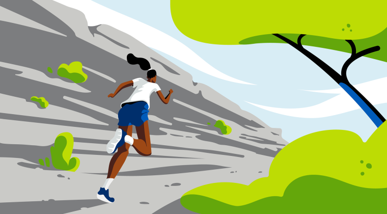 Бег иллюстрация