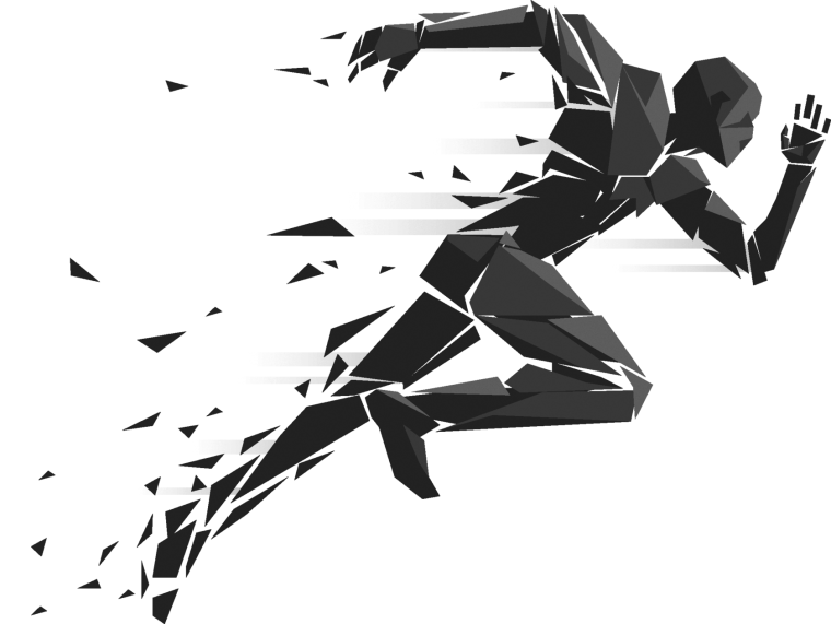 Силуэт бегущего человека