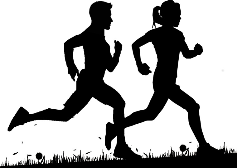 Силуэт бегущего человека