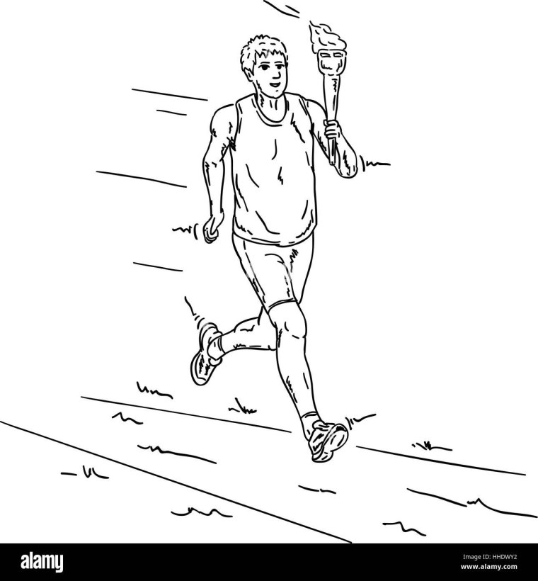 Бегущий человек с факелом