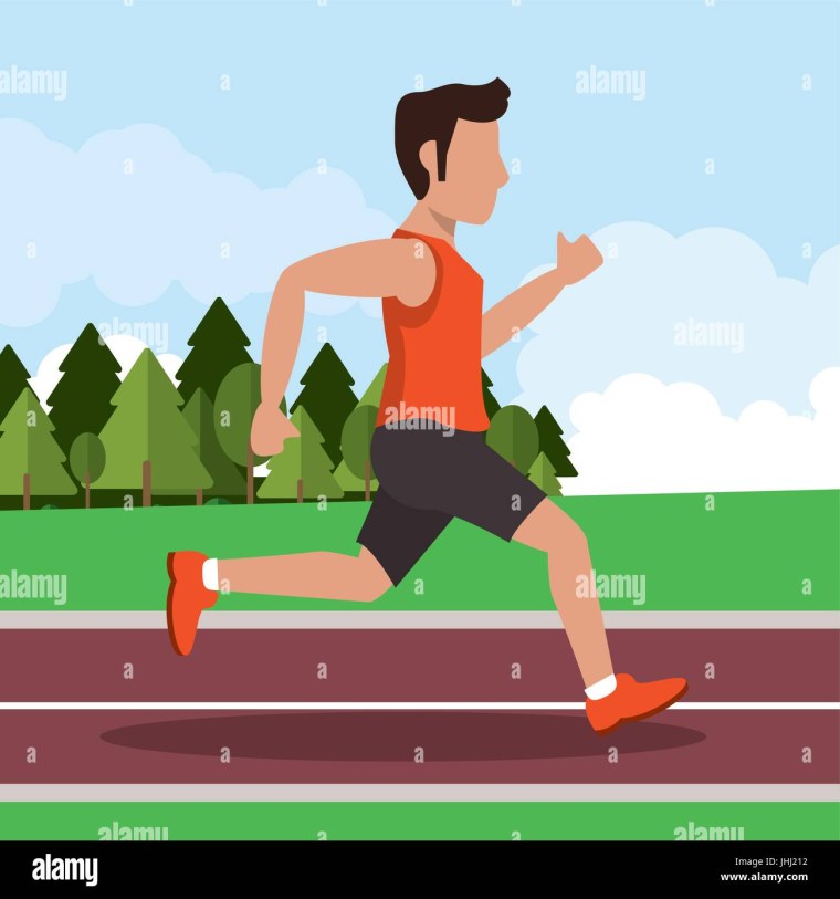 Атлеты рисунок в беге