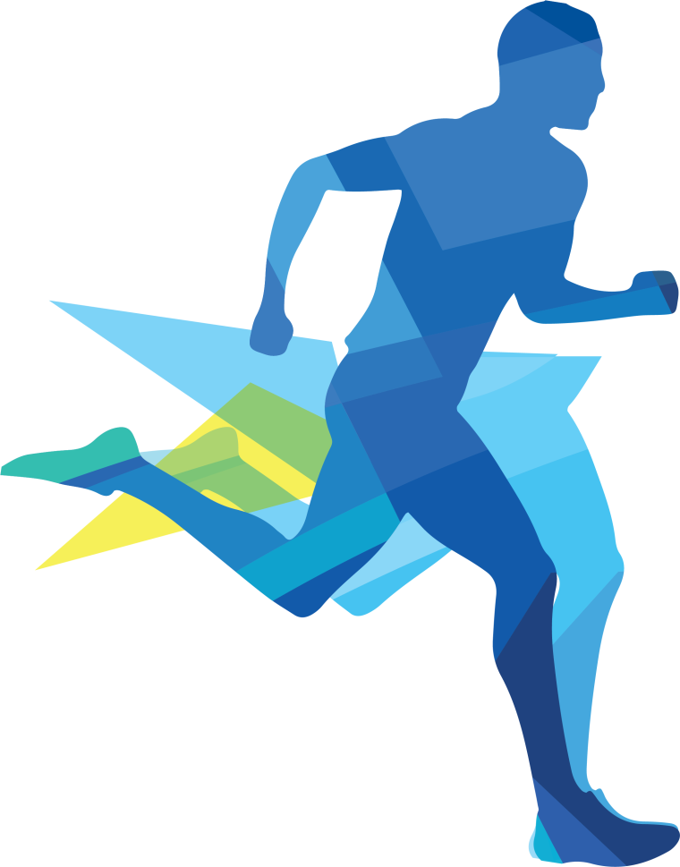 Силуэт спортсмена бегуна