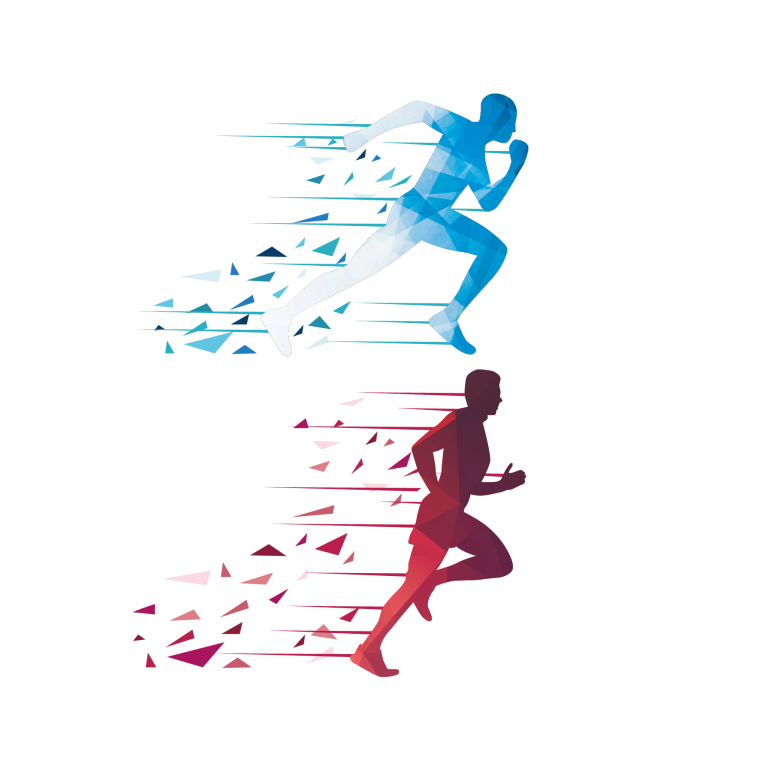 Силуэт спортсмена бегуна