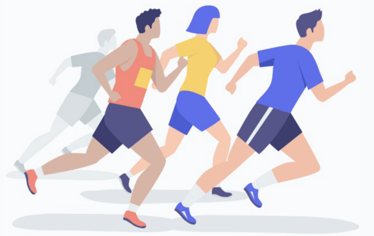 Бег иллюстрация