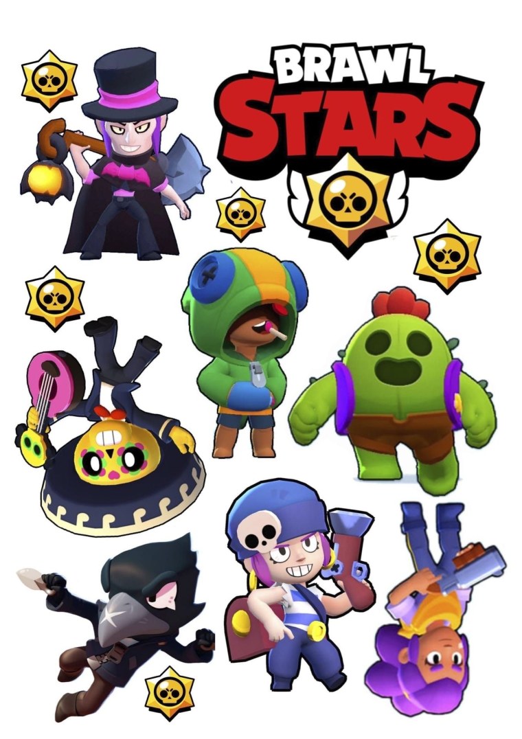 Герои БРАВЛ старс для торта