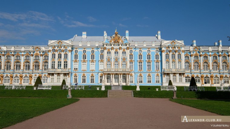Екатерининский дворец в Царском селе под Санкт-Петербургом.