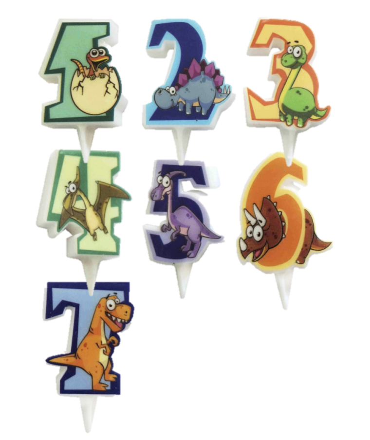 Цифры в стиле динозавров