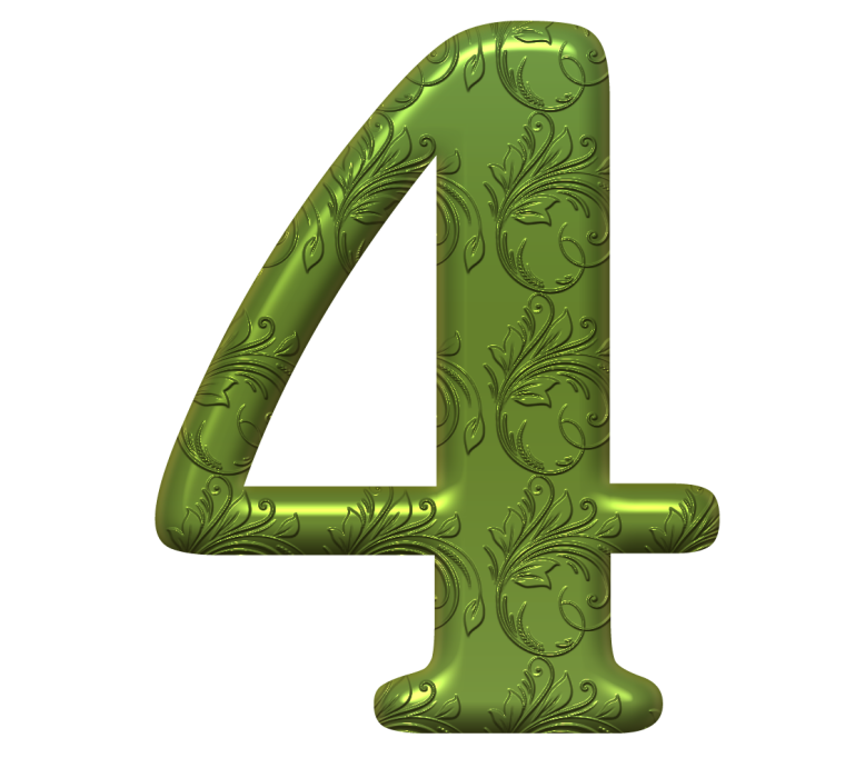 Красивые цифры зеленые