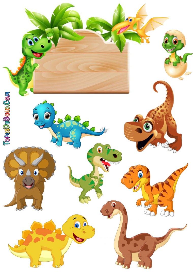 Динозаврики для печати