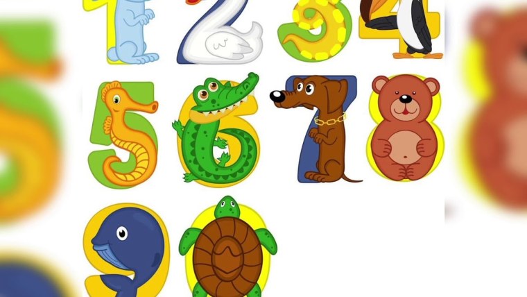 Цифры в форме животных