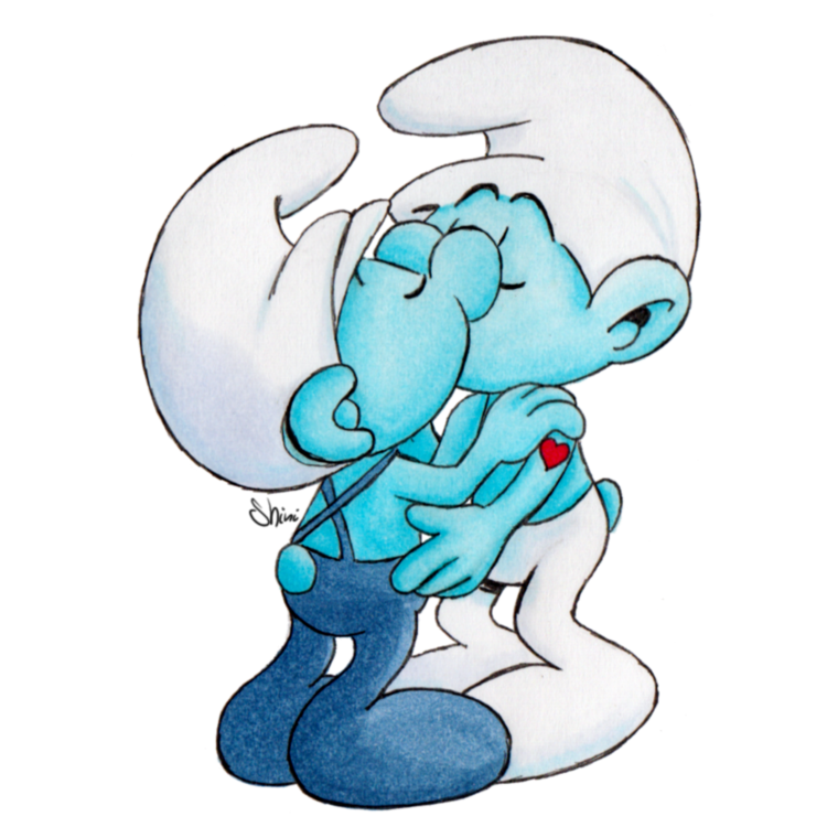 Смурфик папа и Смурфетта