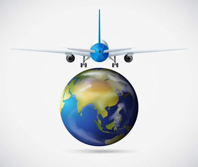 Самолет на фоне земли