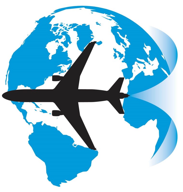 Самолет вокруг земного шара вектор