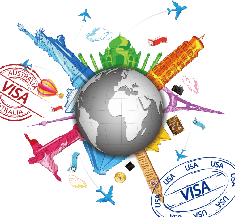 Глобус с самолетом