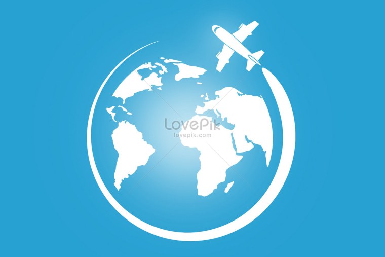 Планета с самолетом вектор