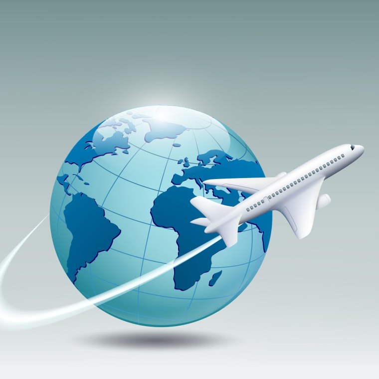 Самолет вокруг планеты