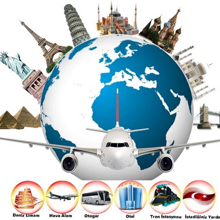 Самолет над глобусом