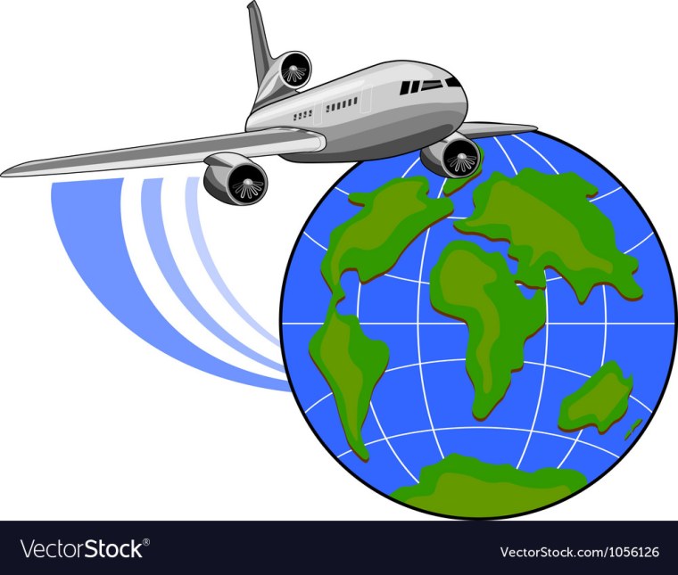 Глобус с самолетом