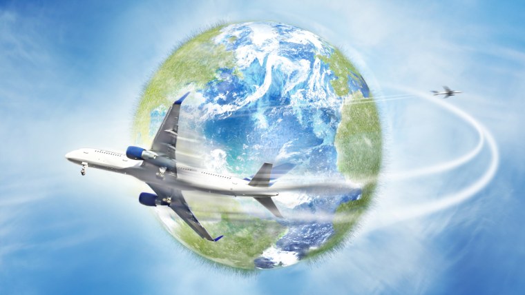 Самолет вокруг земного шара