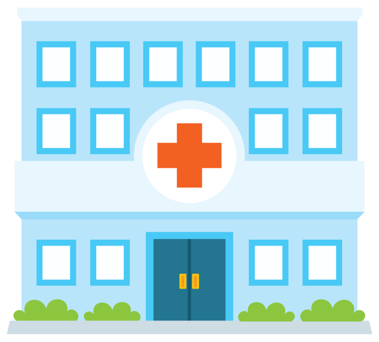 Больница мультяшная здание