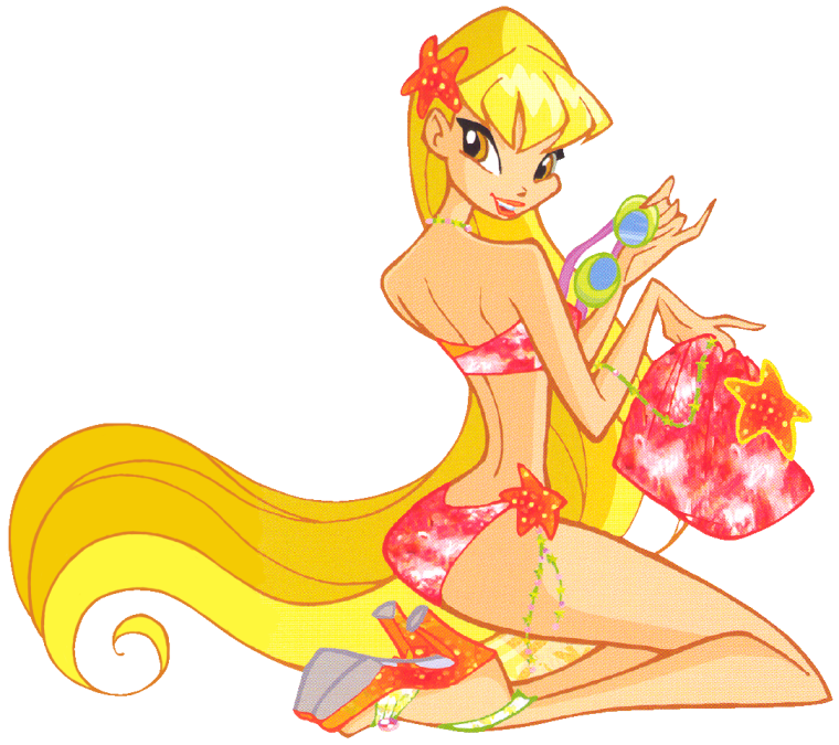 Стелла Флора и Блум в купальниках