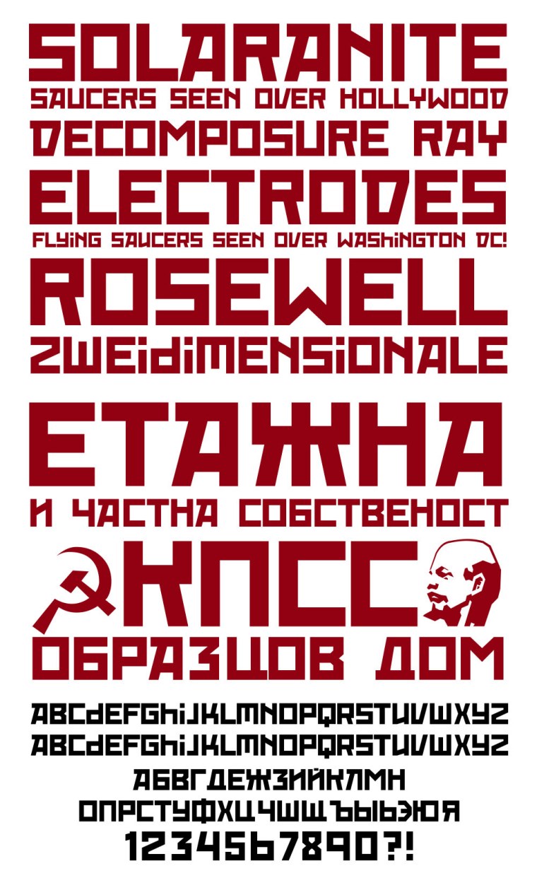 Шрифт конструктивизм