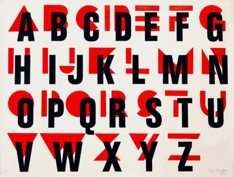 Буквы в конструктивистском стиле