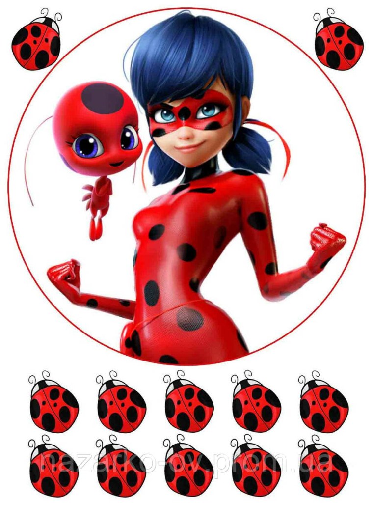 Леди баг вафельная